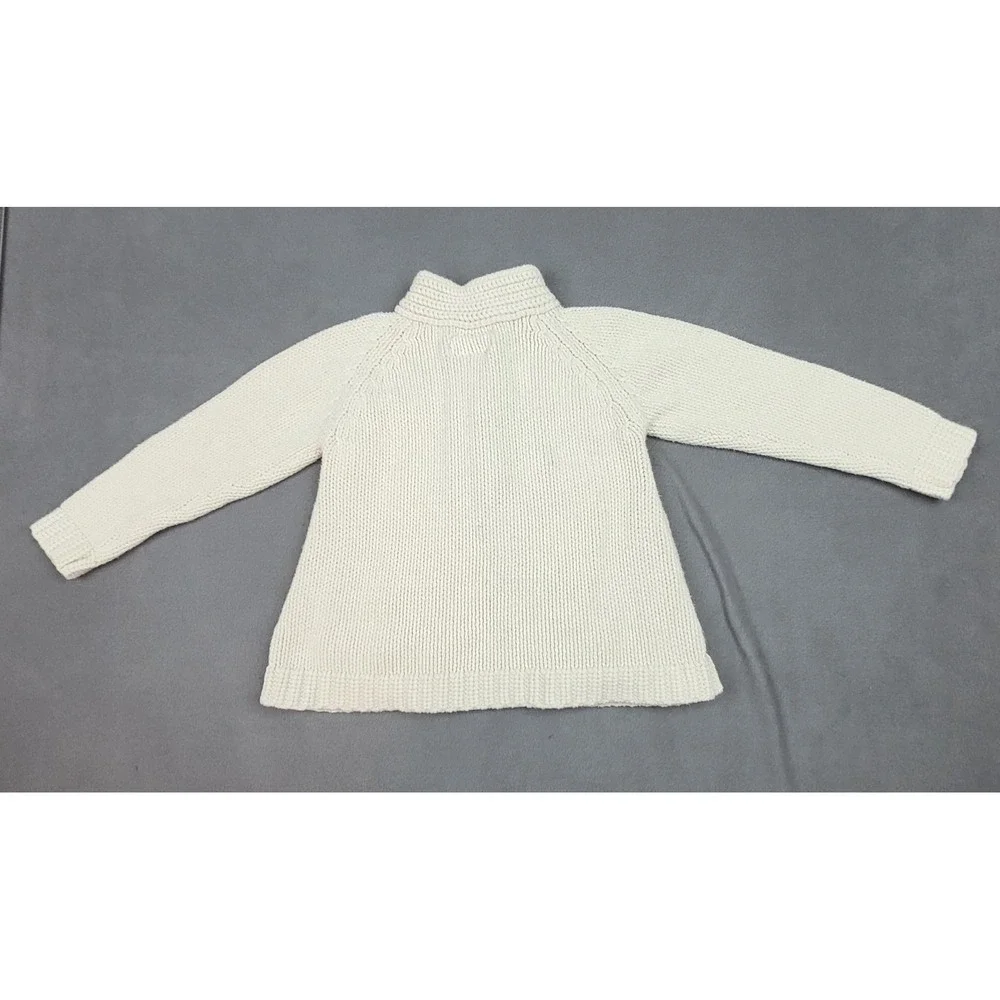 Oshkosh Girl Cardigan Sweater 24M White Knit School Girl Preppy Academia Winter‎